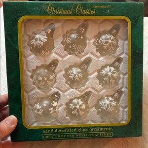 Commodore Snowflake  Glass Ornaments